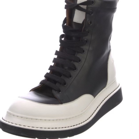 Loewe leather mid calf combat boots - Picture 4 of 6
